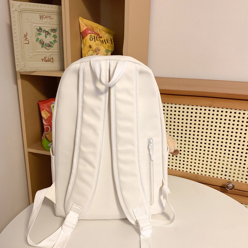 A fresh and clean schoolbag for girls, a simple and plain ins backpack for junior high school students, a lightweight backpack for primary school students with high appearance standards and cute backpacks Specification drawing