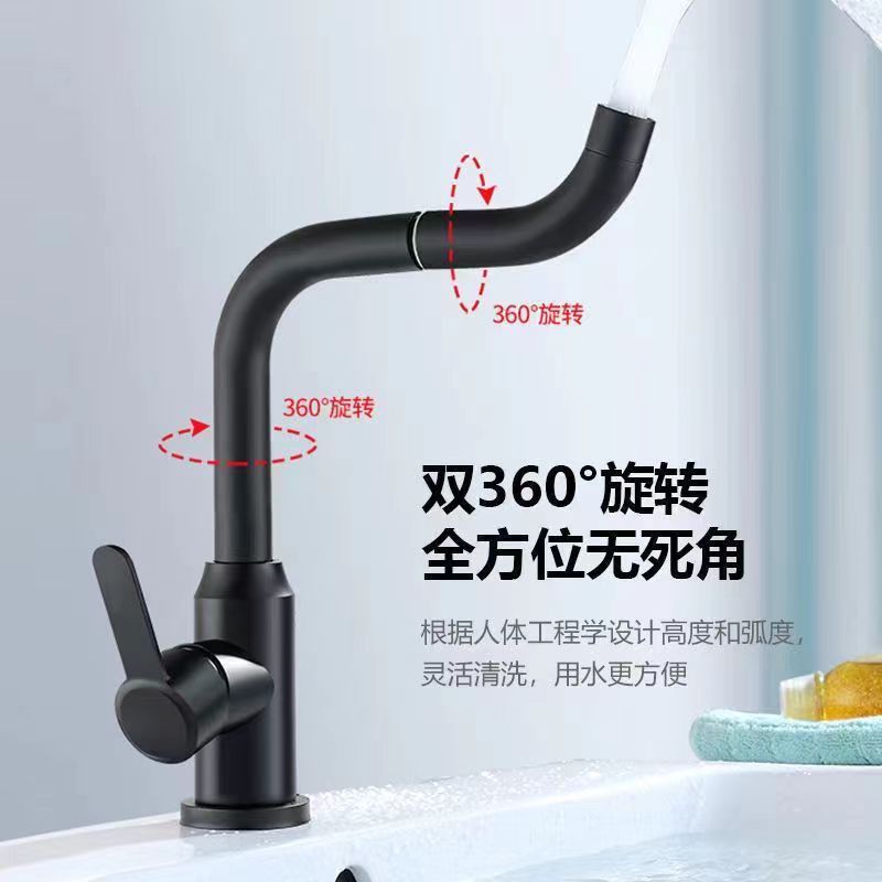 Wholesale stainless steel Gao Yi double-rotating hot and cold washbasin faucet washbasin multi-directional popular faucet from the manufacturer Application Scenario