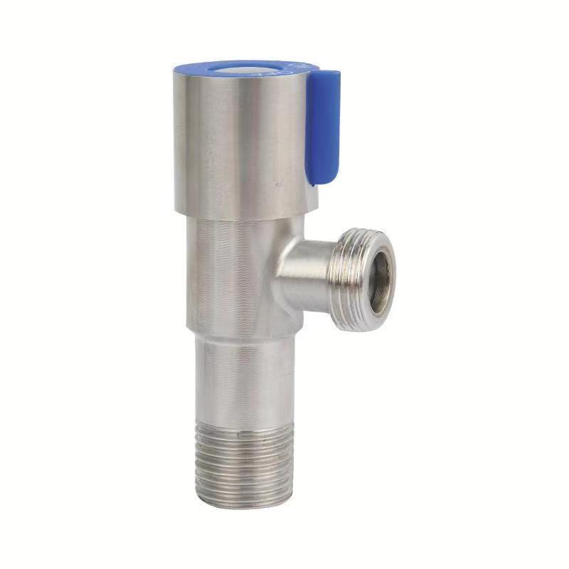 Wholesale of stainless steel Angle valves for 4-inch cold and hot water toilets, water heaters, and large-flow Angle valves with one in, two out, and four out details Picture