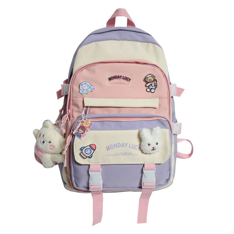 Backpacks for girls, 2022 primary school students' schoolbags for grades three to six, cute junior high school students, ins high school students' backpacks Item Picture