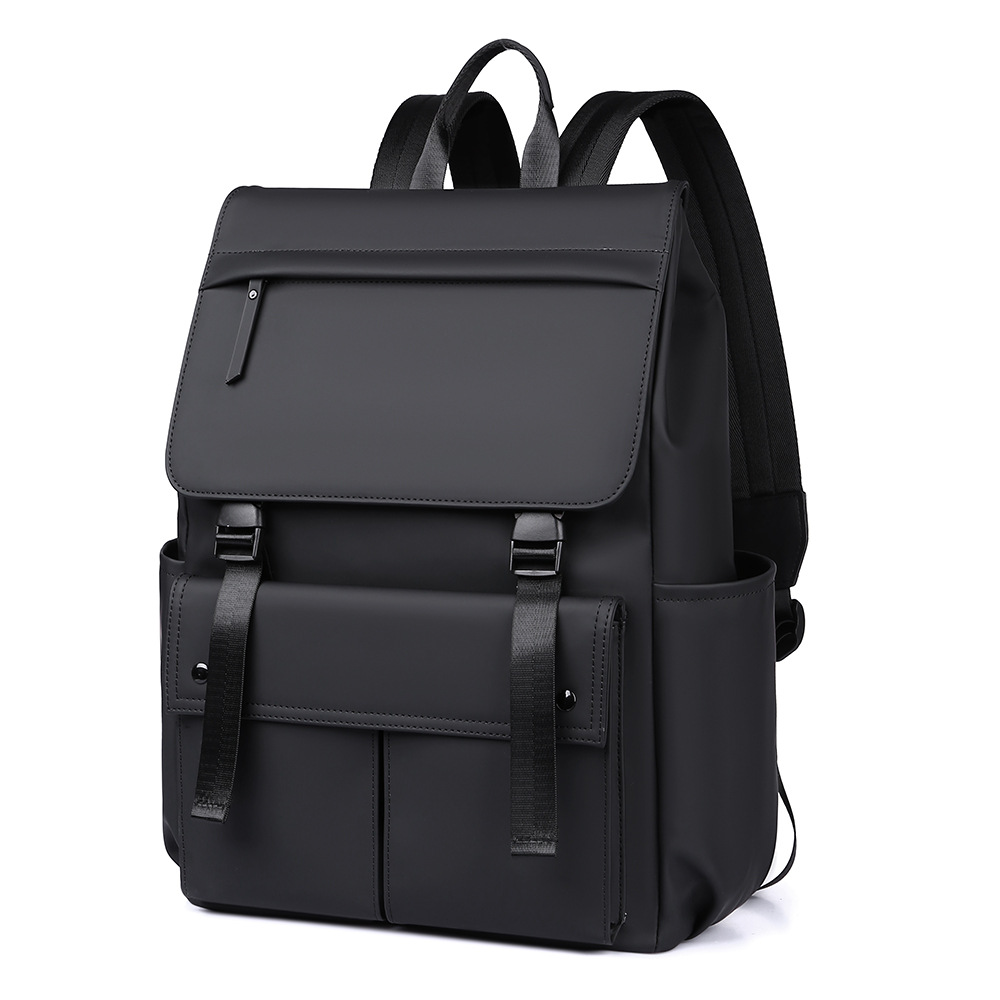 The new cross-border backpack is suitable for both men and women, featuring a high level of appearance. It is a flip-top casual backpack for commuting Item Picture