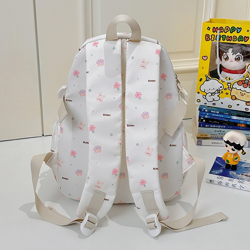 Japanese-style ins cute printed backpacks, transparent girls' pain-relieving bags, new large-capacity schoolbags, and middle school backpacks Specification drawing