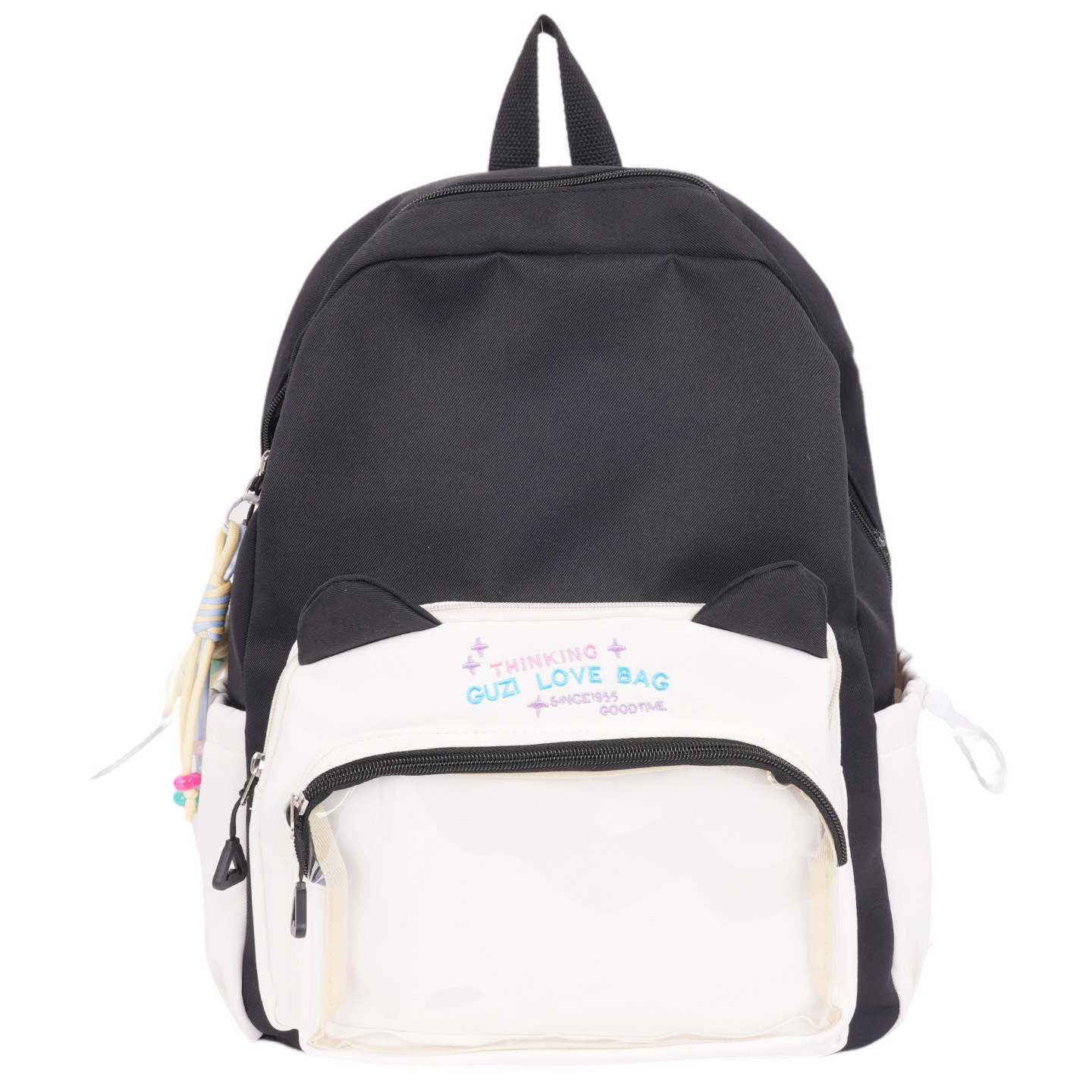 A new high-appearancelevel school-style ins backpack for junior and senior high school students, featuring a casual, simple and lightweight design with a large capacity for commuting Item Picture
