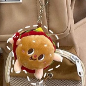 A plush toy for a schoolbag hanger Specification drawing