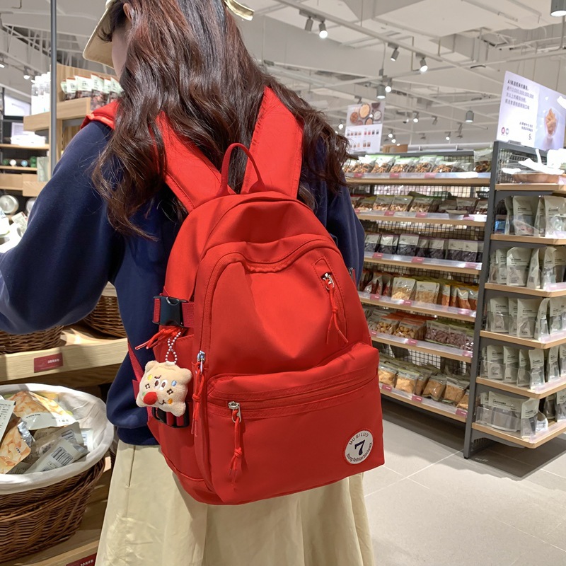 Red mini backpack, mini children's travel backpack, Japanese-style Instagram, sweet and cute girl travel mini backpack full figure
