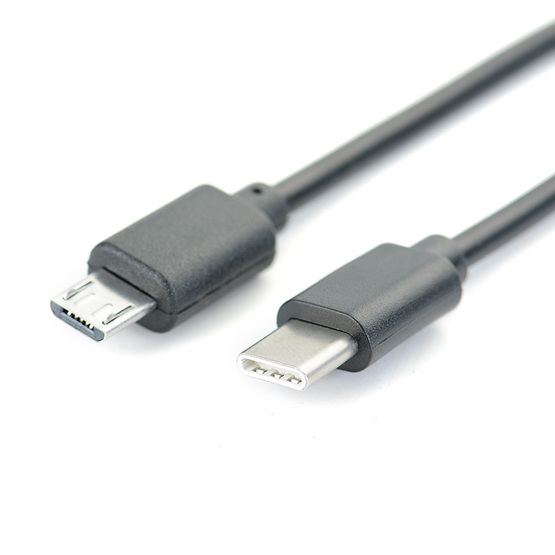 type-c to micro usb data cable, Android phone mutual charging and replication charging cable, male headphone cable with otg details Picture