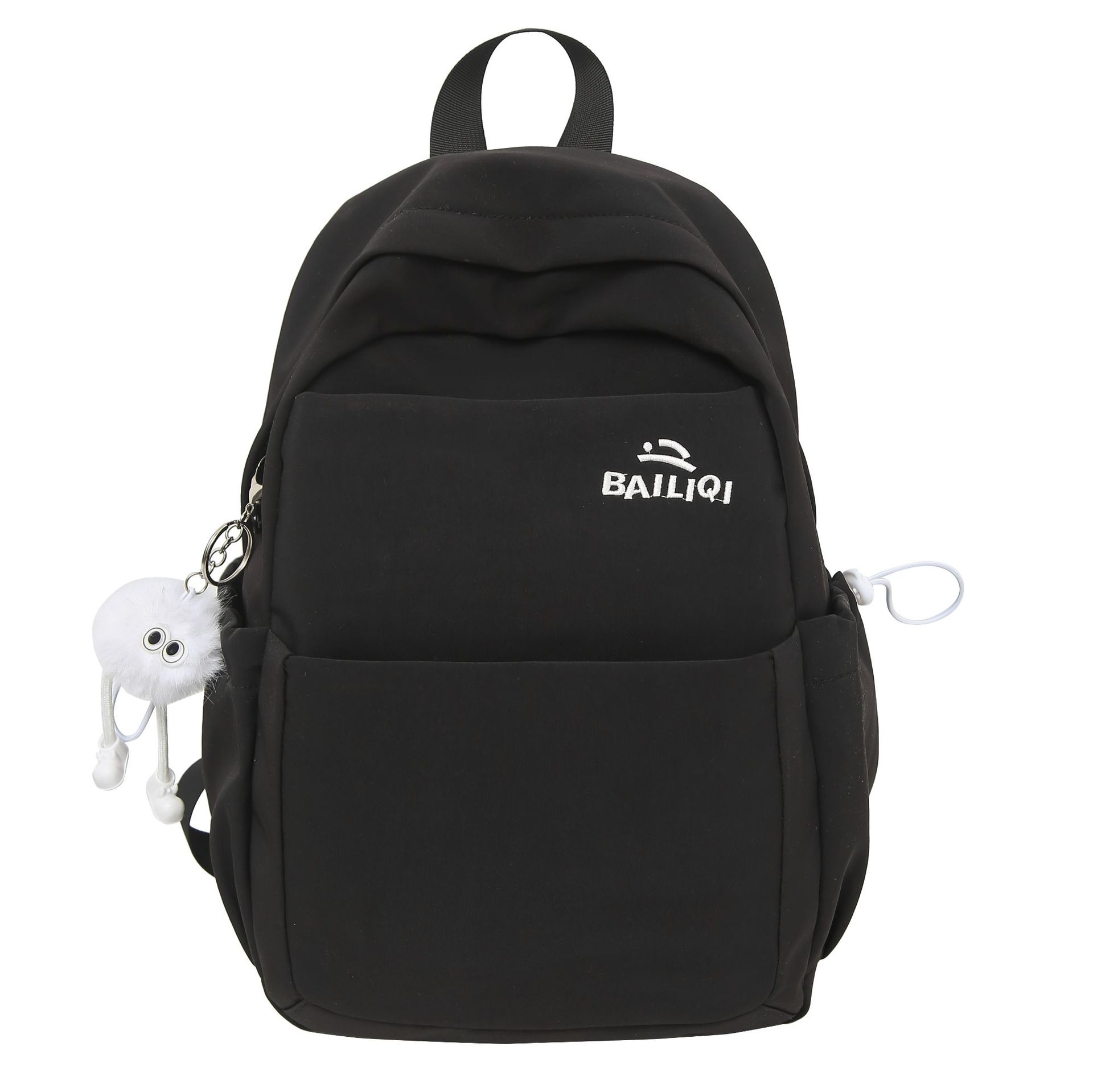 Korean-style ins campus simple junior high school solid color schoolbag, high appearance level backpack, large capacity, versatile and lightweight single-shoulder bag Item Picture