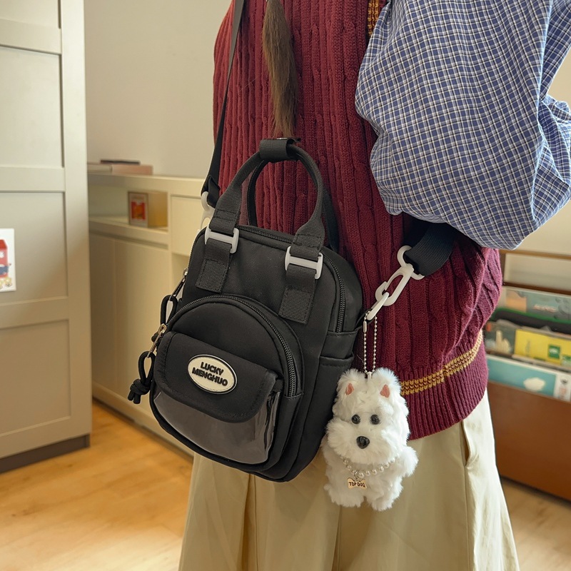 A new Korean student shoulder bag for class in the autumn and winter of 2024, a trendy and cute Instagram bag for girls to go out and shop with their best friends details Picture