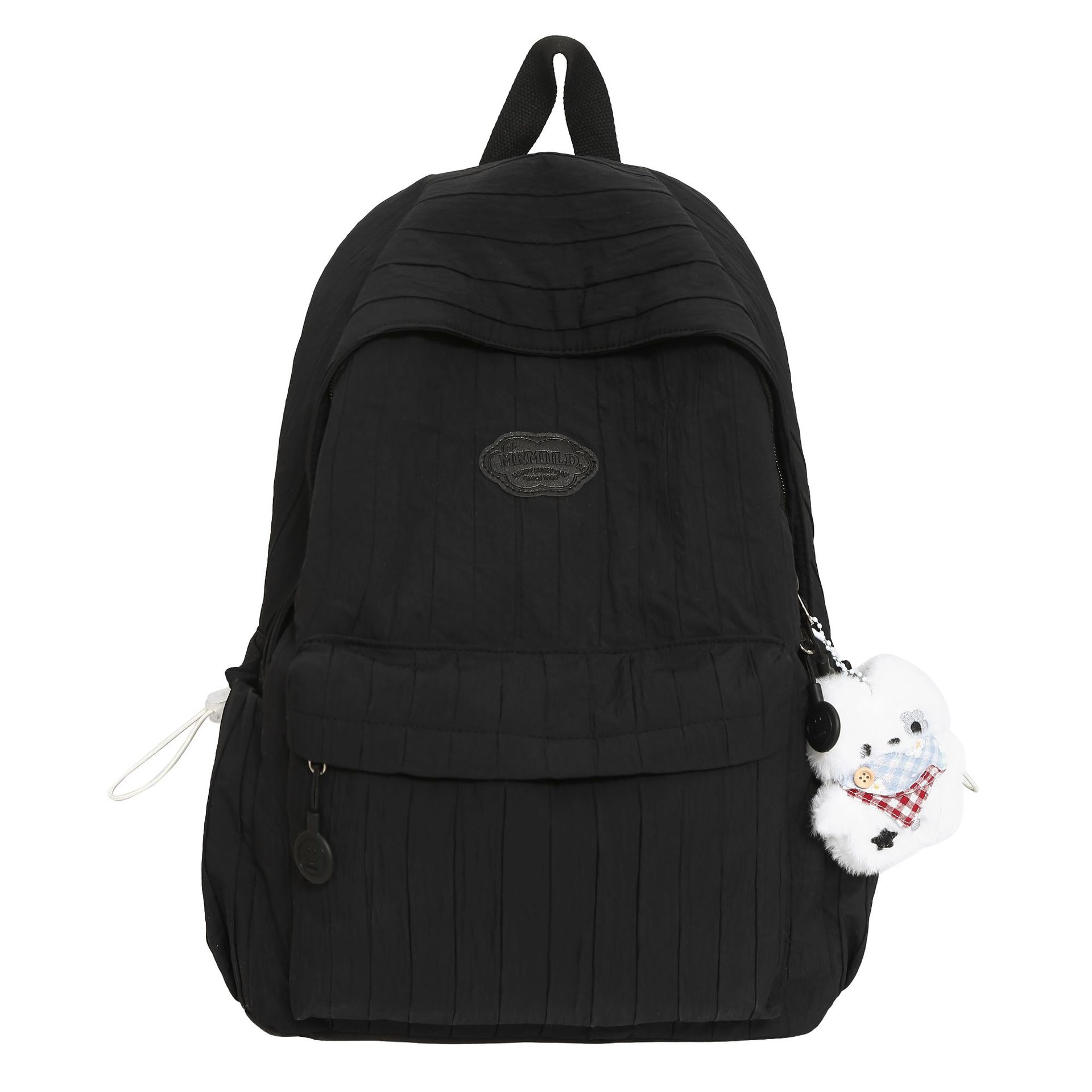 The 2025 new forest-style fresh and sweet schoolbag is a simple and versatile backpack for college students and a lightweight solid-color backpack for travel Item Picture