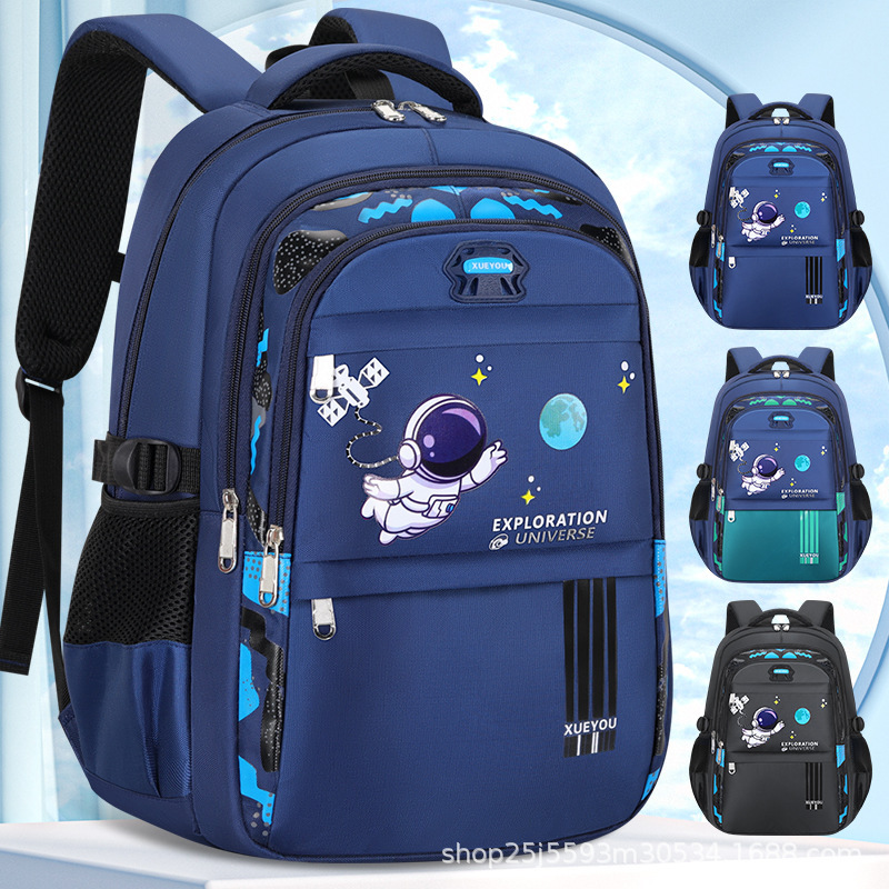 The new primary school students' schoolbag is lightweight and reduces the burden. It is a large-capacity, spine-protecting and wear-resistant backpack for children in grades 1 to 6 full figure