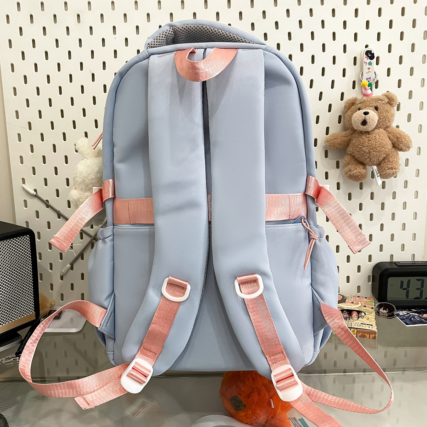 Fresh, sweet and cute schoolbag for junior and senior high school students, new high appearance level, simple, light and versatile, large-capacity backpack Specification drawing