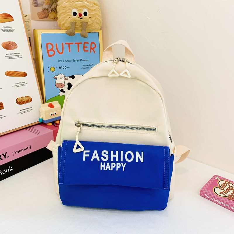 New winter children's color-blocking backpacks in Korean style, large-capacity schoolbags for primary school students, and backpacks for kindergarten outings Specification drawing