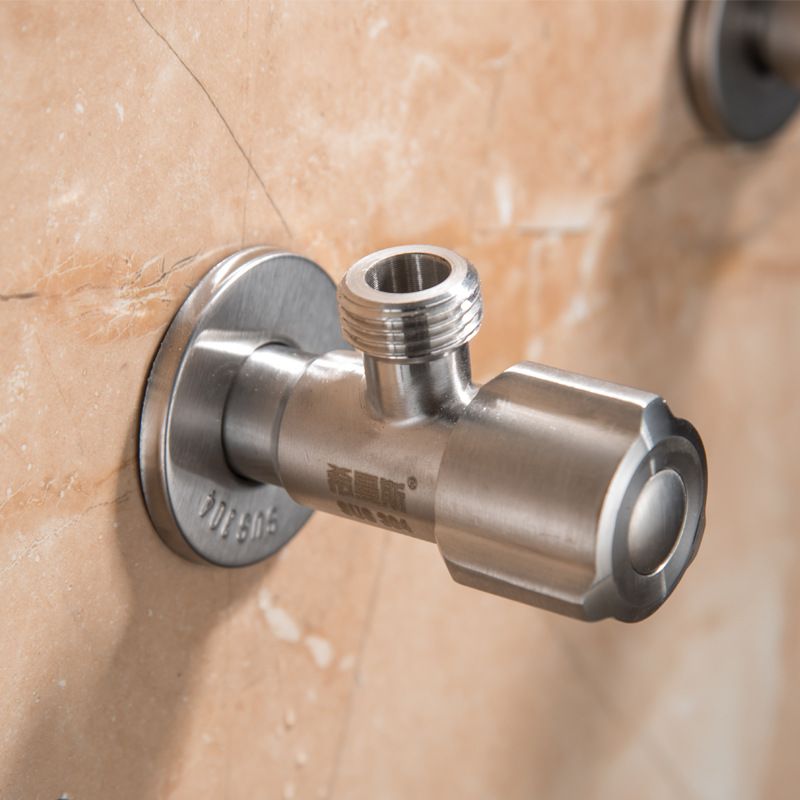 Ximans 304 stainless steel Angle valve, all-copper Angle valve, water heater water stop switch valve, 4-minute DN15 ceramic core Specification drawing