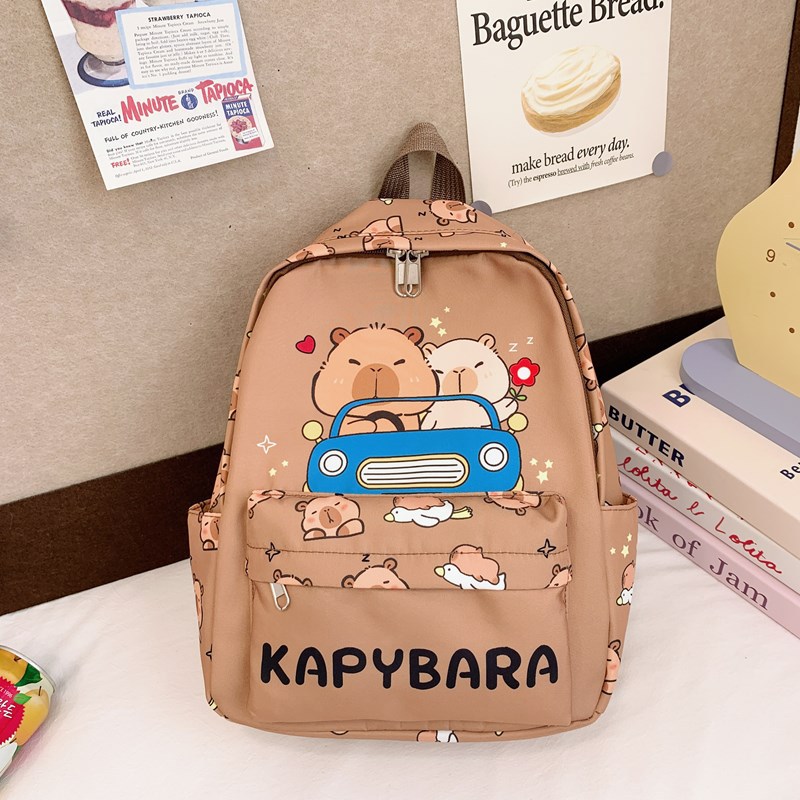 Trendy and artistic backpack for junior high school and primary school students, large-capacity pressure-reducing backpack, cute printed series of student bags details Picture