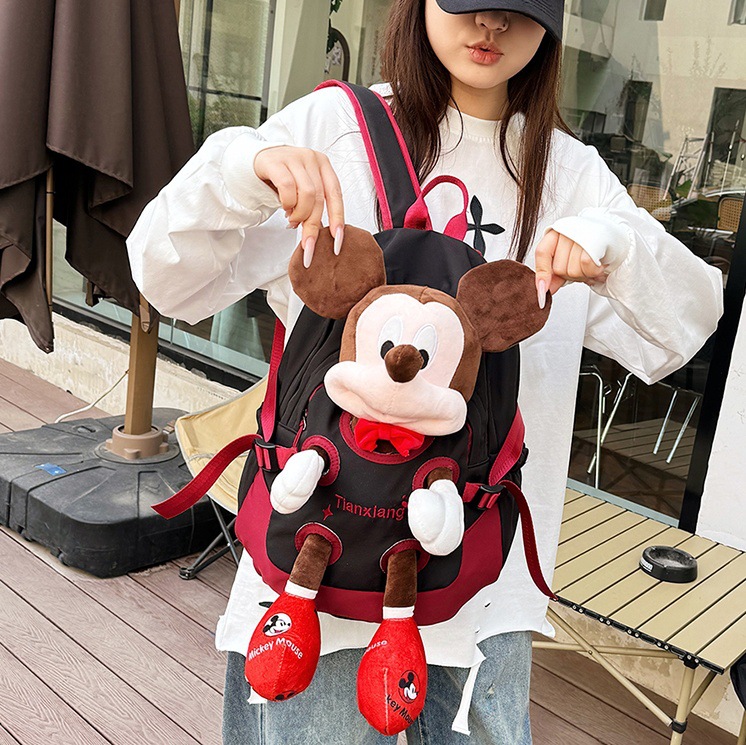 Cute cartoon schoolbag for junior high school girls and college students, 2025 new style backpack, Instagram niche Japanese style personalized backpack full figure
