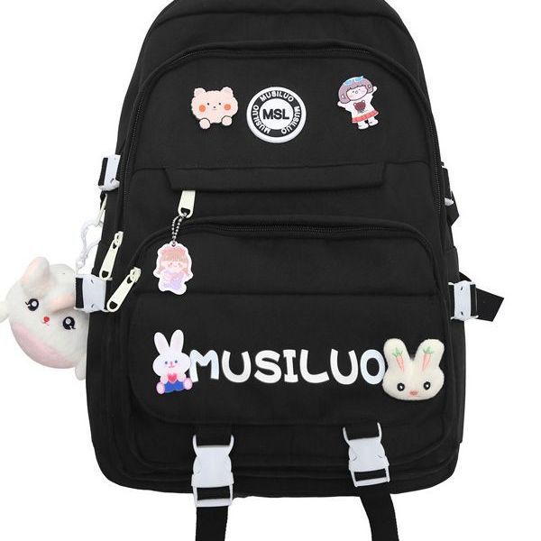 A simple and color-blocking backpack for girls in grades three to six of primary school, and a large-capacity backpack for junior and senior high school students Item Picture