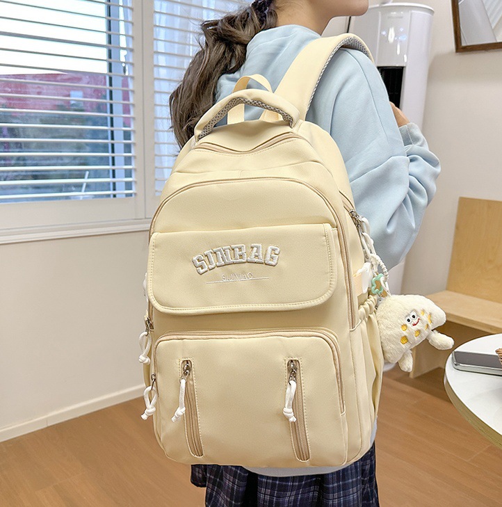 Schoolbag for junior high school students, 2025 new style, high appearance level, high school and college students, forest-themed girl, large capacity, college style backpack full figure