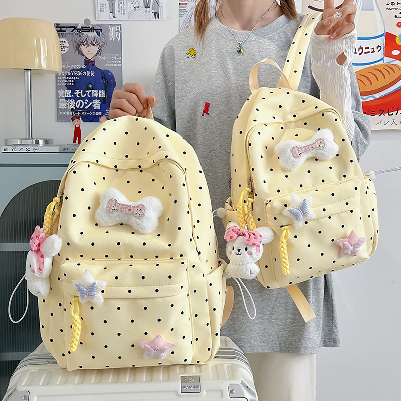 A new Japanese-style high-appearance-level, fresh and sweet candy-colored backpack, a lightweight and large-capacity travel backpack for junior and senior high school students details Picture