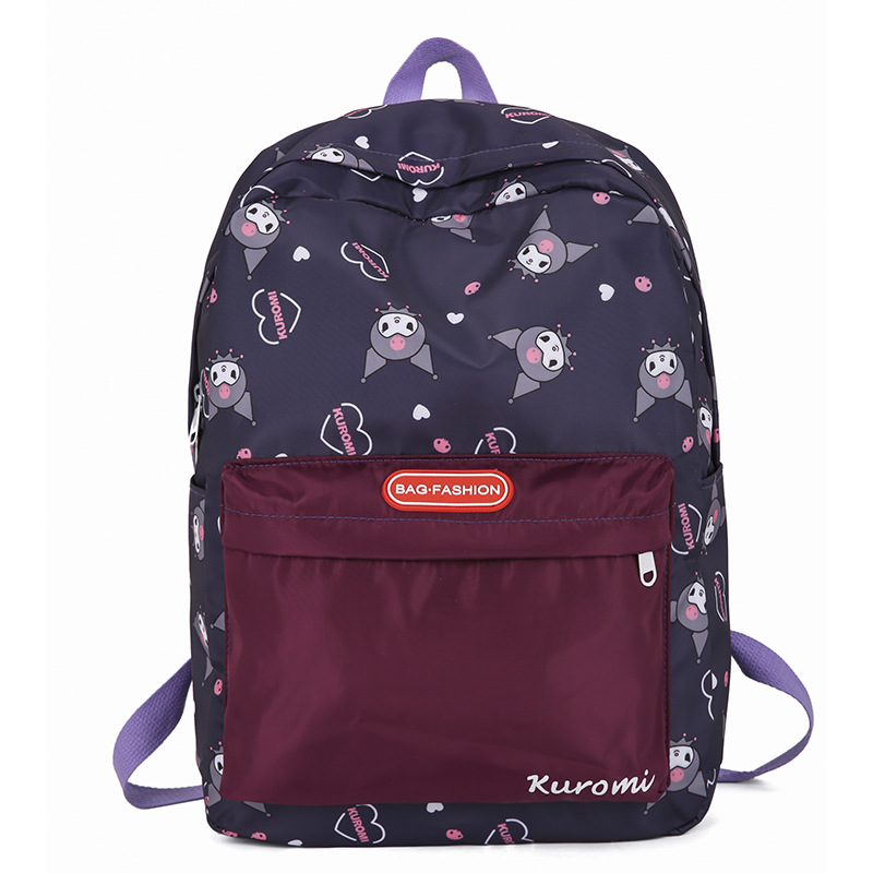 Schoolbag for primary school students, large capacity children 's printed backpack, color-blocking patchwork student schoolbag 1-3-6 grade backpack Item Picture