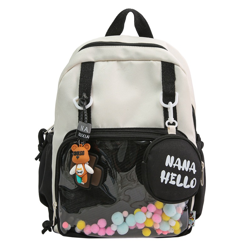 A new high-appearance-level, college-style ins fresh, sweet and cute "smug pain bag" for junior and senior high school students, a lightweight backpack Item Picture