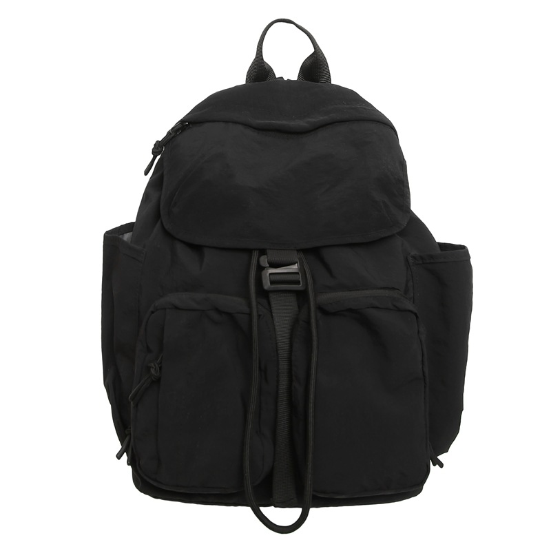 New forest-themed ins high-look, fresh and sweet backpacks for couples in solid colors, simple and portable for mountain climbing and travel Item Picture