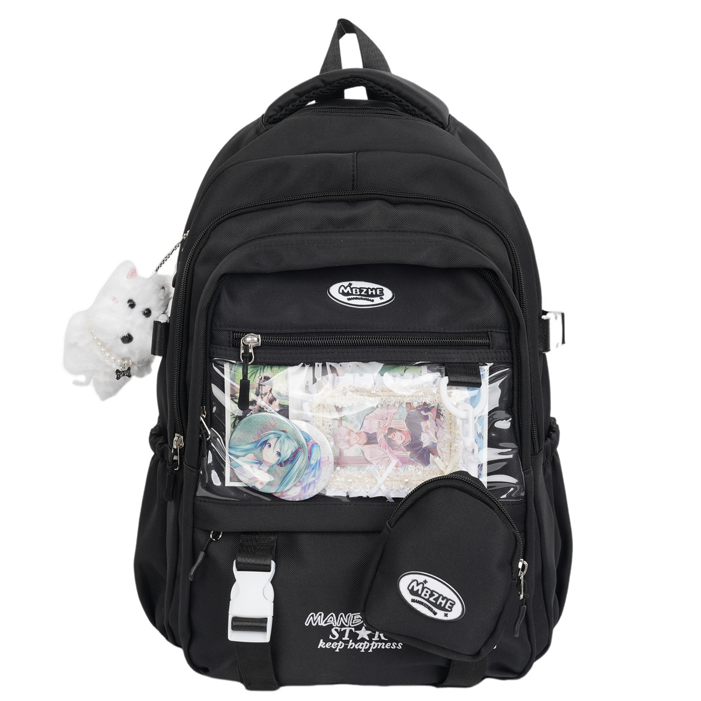 A new Japanese style backpack with a high level of appearance, fresh and sweet, candy-colored, casual, simple, lightweight and versatile, large-capacity backpack Item Picture