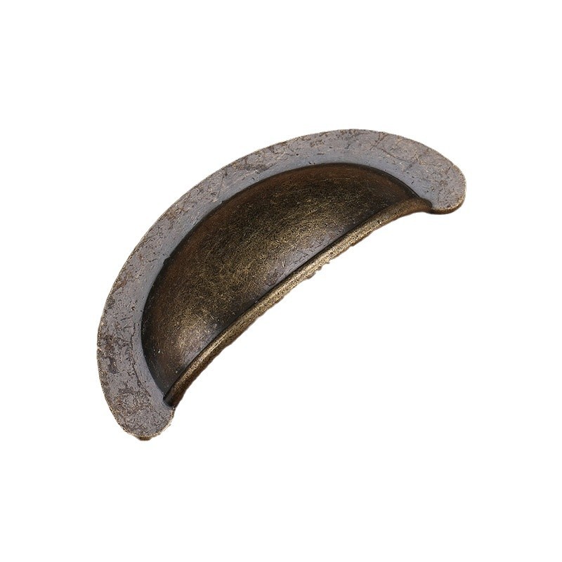 Alloy shell handle, medicine cabinet, kitchen cabinet handle, antique drawer handle, furniture semi-circular handle Item Picture