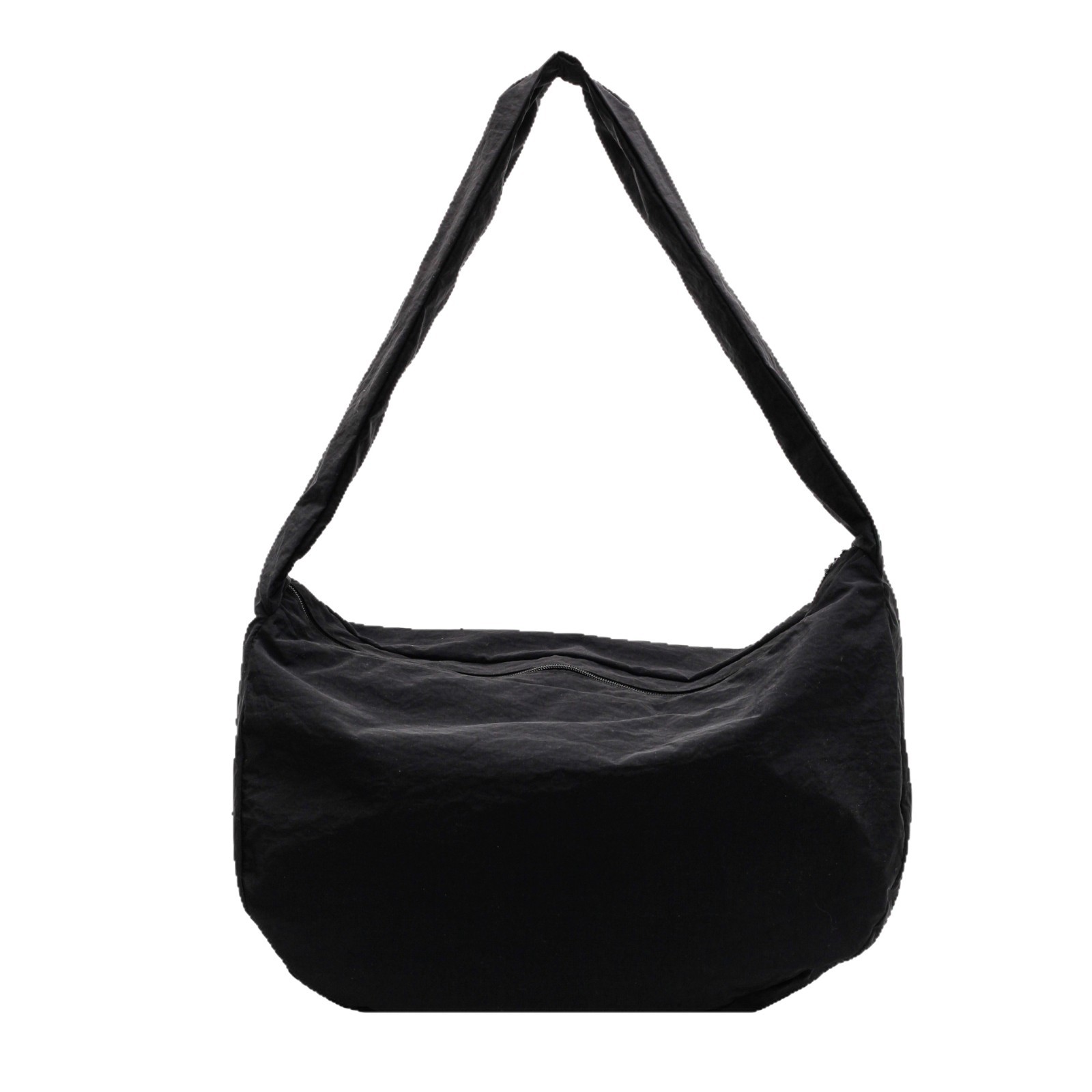 New fashionable canvas bag, men's simple dumpling bag, solid color versatile women's single-shoulder bag, large-capacity casual crossbody bag Item Picture