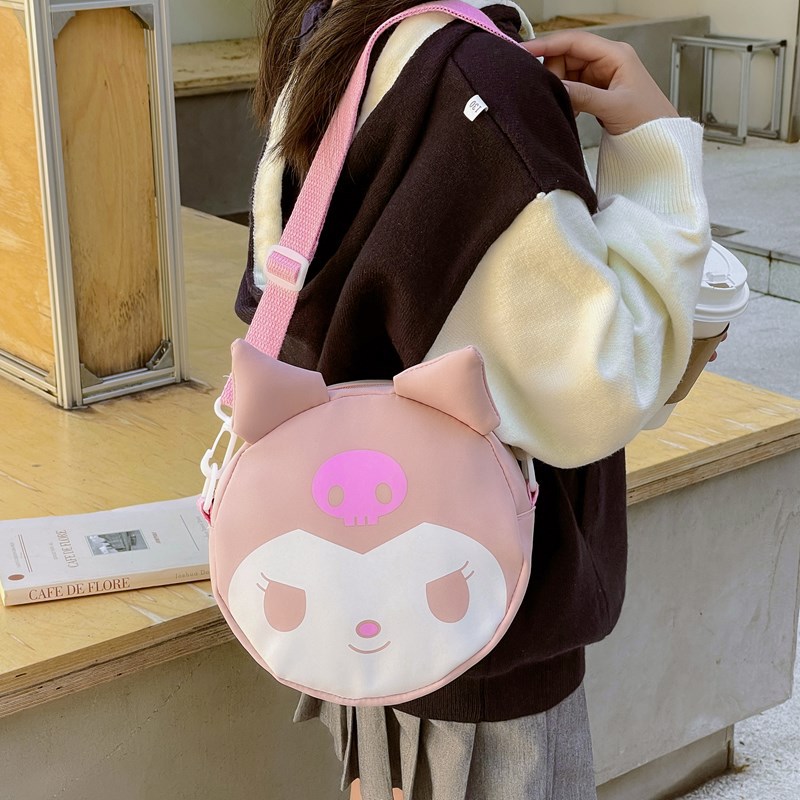 Cross-border Kulomi Children's Bag, Cute crossbody Bag 2025, Outdoor Girls' casual single-shoulder Bag, Stylish and fashionable backpack Specification drawing