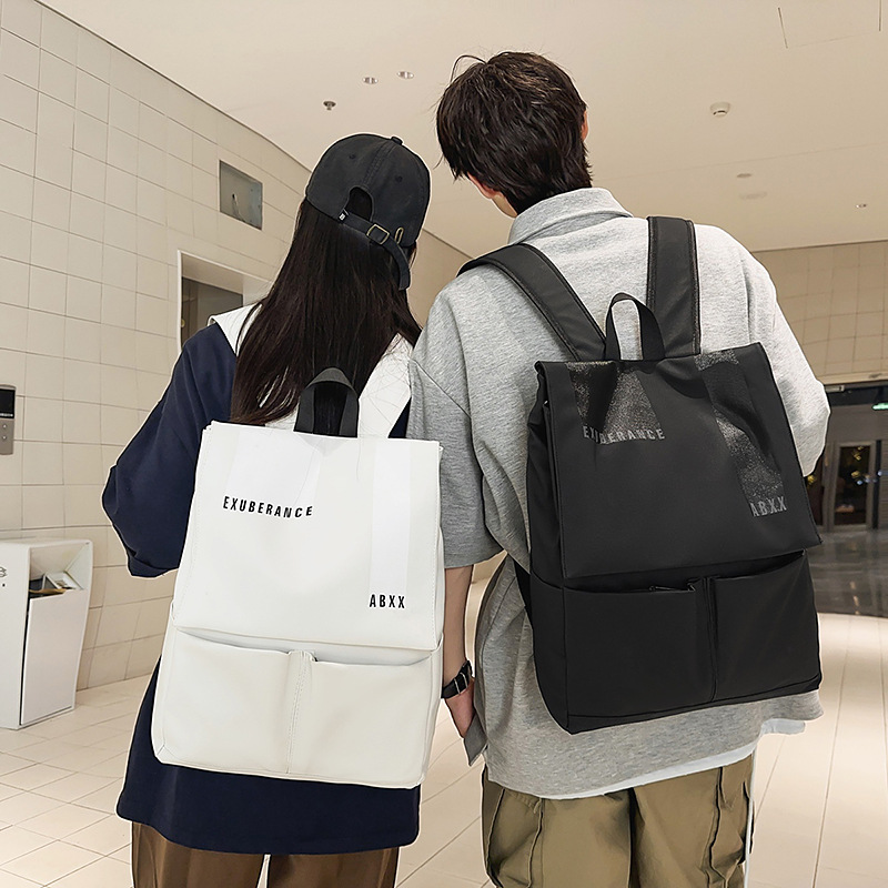 The new laid-back style waterproof versatile backpack is lightweight, simple, and has a large capacity. It is a casual, sporty, and commuting computer bag details Picture