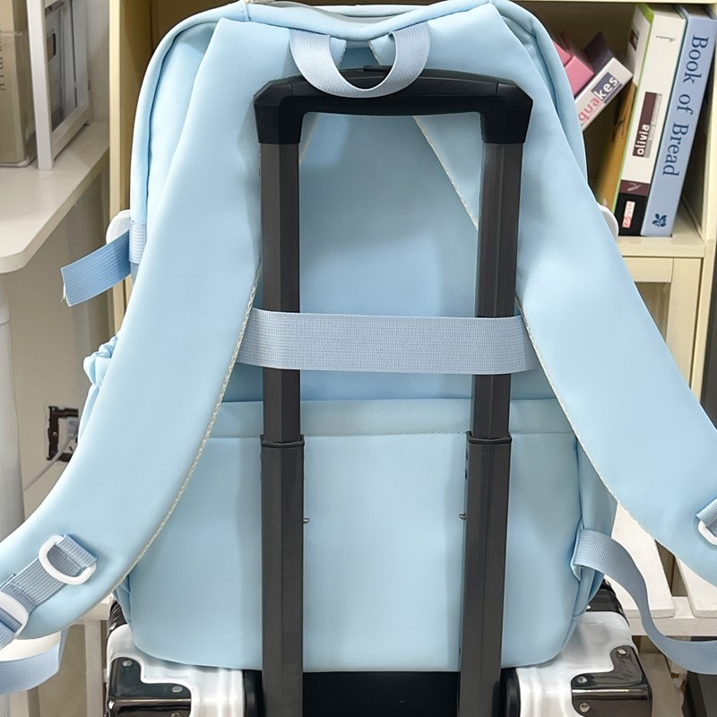 High appearance level schoolbag for junior high school girls, Korean-style Instagram transparent pain bag with color-blocking and splicing, backpacks for primary school students from grades 3 to 6 Application Scenario