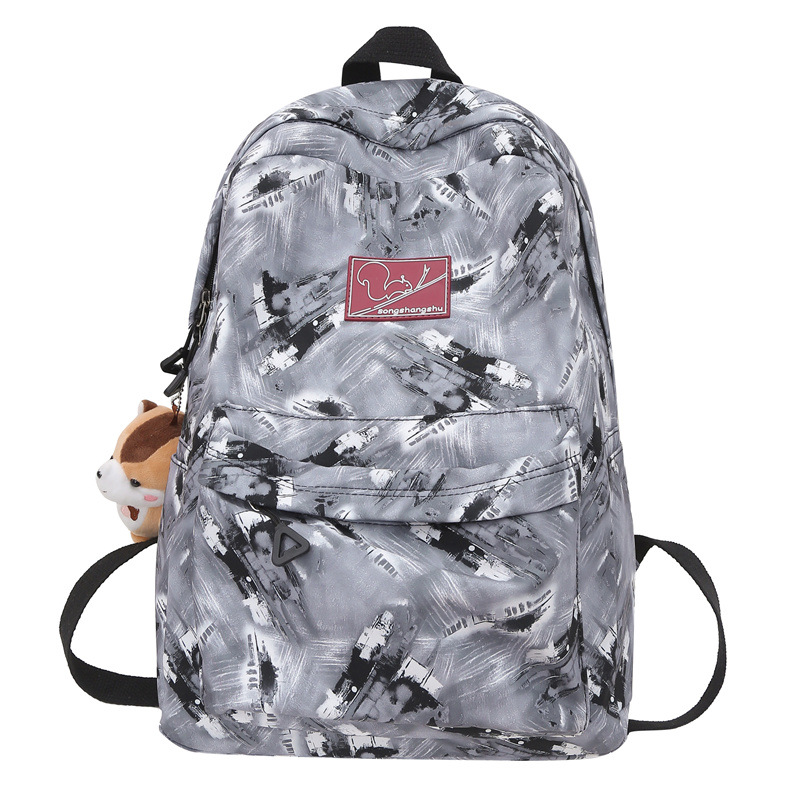 New trendy brand men's Instagram large-capacity Japanese-style printed graffiti, cool and personalized backpack for primary and secondary school students Item Picture