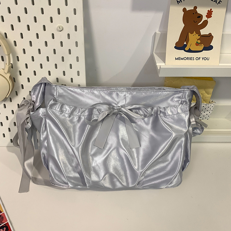 Versatile, high appearance level single-shoulder bag, soft and girlish design sense, large capacity smappy pain bag, ballet style double-sided crossbody bag Specification drawing