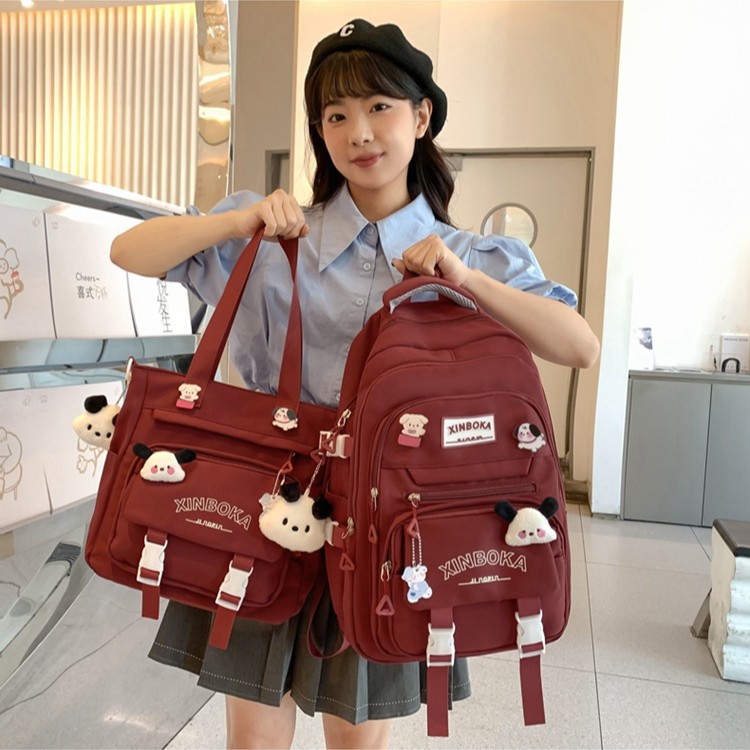 Fashionable, versatile, cute and sweet backpack, multi-functional crossbody bag, and tutorial bag for middle school and college students Specification drawing