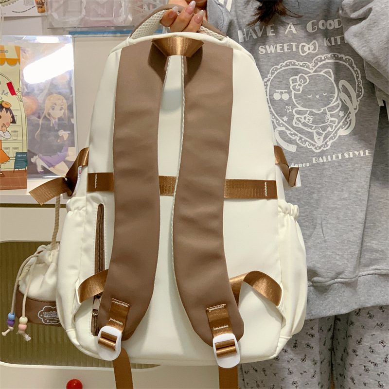 A new high-appearance-level college style fresh, sweet and transparent backpack for junior and senior high school students, with a large capacity for light commuting Specification drawing