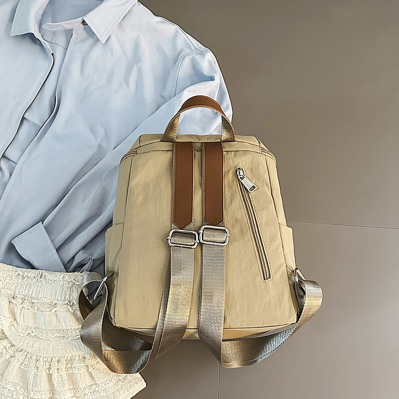 A new Japanese-style ins bucket backpack with a high aesthetic level, fresh and sweet solid color, and a simple travel backpack for middle and high school students Specification drawing
