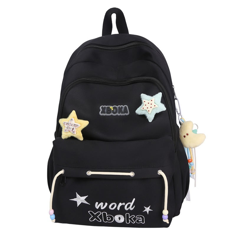 A new high-appeal, fresh and sweet schoolbag with a college style, a casual, simple, lightweight and versatile backpack for junior and senior high school students Item Picture