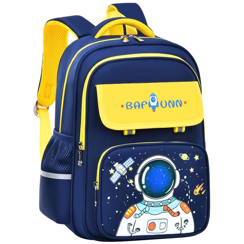 Astronaut aviation backpack for boys and girls in primary school, spine support, load reduction, lightweight, wear-resistant, large-capacity children's backpack Item Picture
