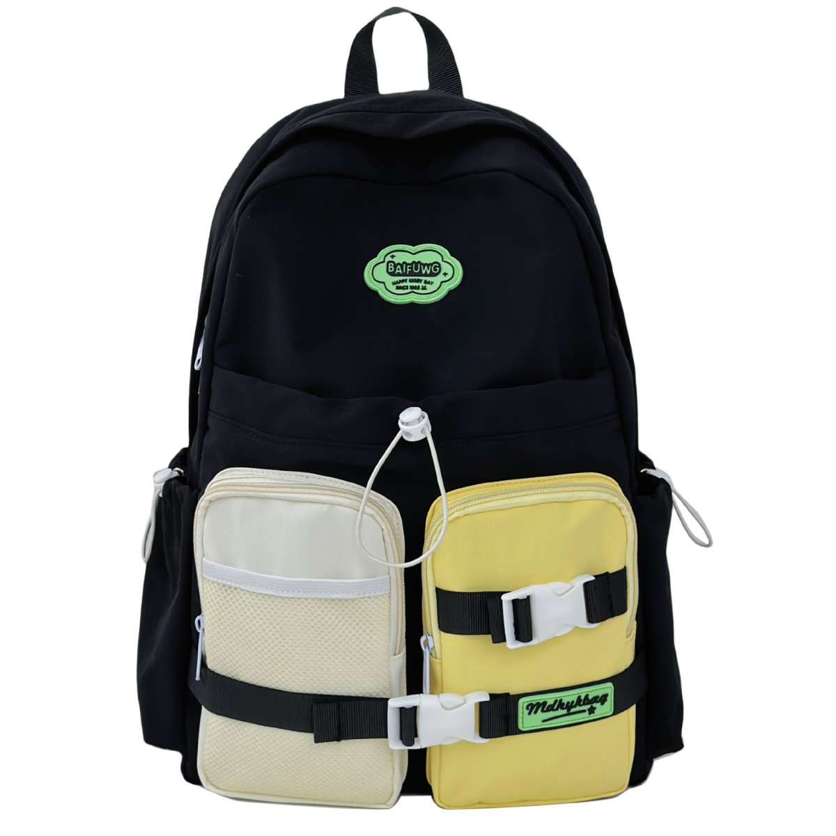New high-appearation-level college style color-blocking backpack, a versatile large-capacity backpack for junior and senior high school students for casual, light and commuting Item Picture