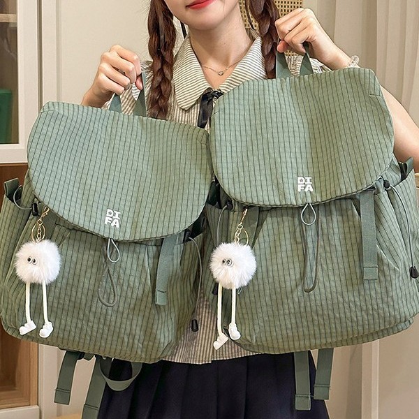 A new high-appearance-level forest-themed ins fresh and sweet backpack for junior and senior high school students, a large-capacity backpack for light travel full figure