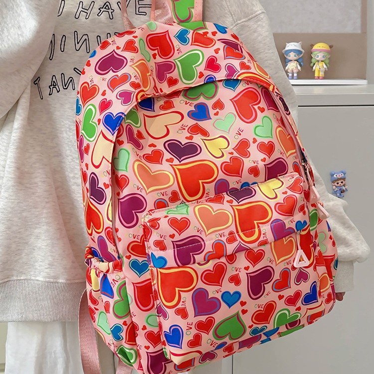 The 2025 new high-appeartion-level strawberry print backpack is a fashionable travel backpack for girls and a schoolbag for junior and senior high school students Application Scenario