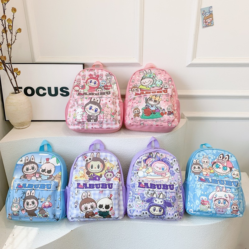 New large-capacity cartoon and animation children's schoolbag, cute primary school backpack, stylish kindergarten wear-resistant backpack full figure