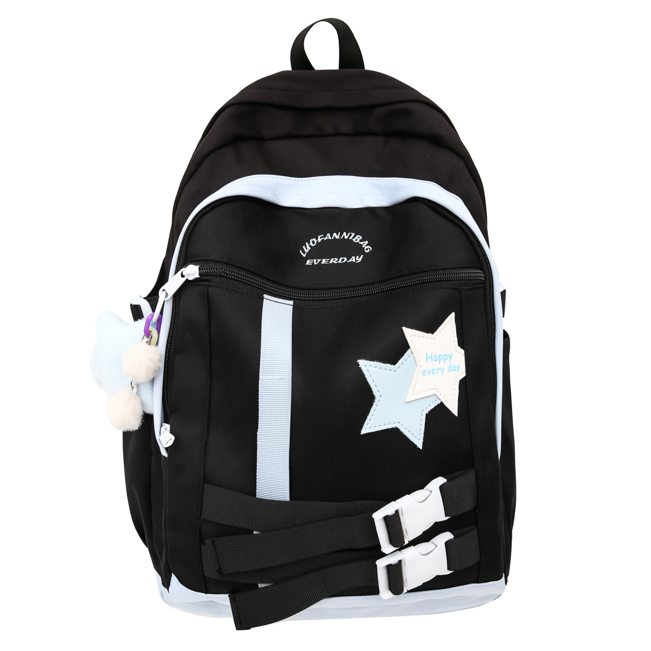 This is a simple and versatile backpack for students in grades three to six of Korean style, featuring a cute color contrast on Instagram Item Picture