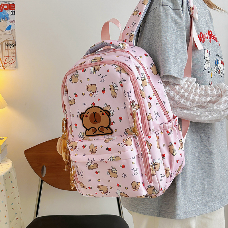 The 2025 new large-capacity multi-compartment printed cartoon cute schoolbag for grades one to three is a versatile and lightweight backpack details Picture