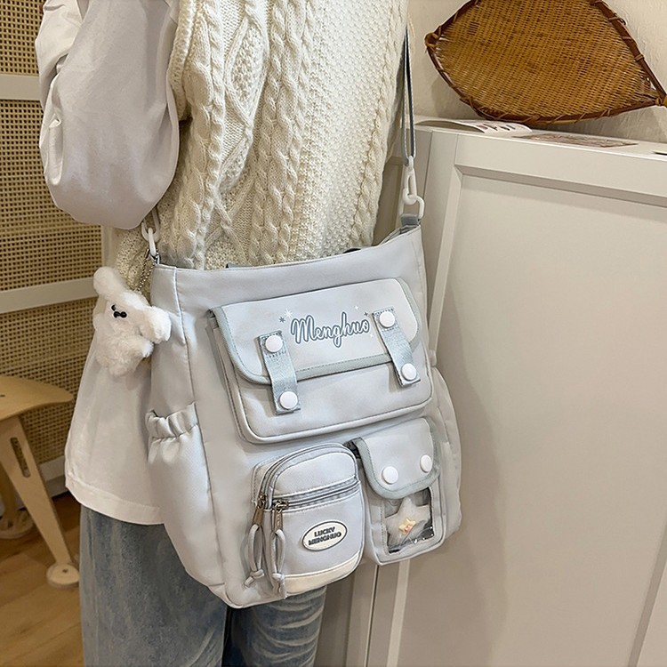 Korean version of ins large-capacity backpack, niche design, casual, versatile and fashionable single-shoulder bag, class commuting and tutorial backpack details Picture