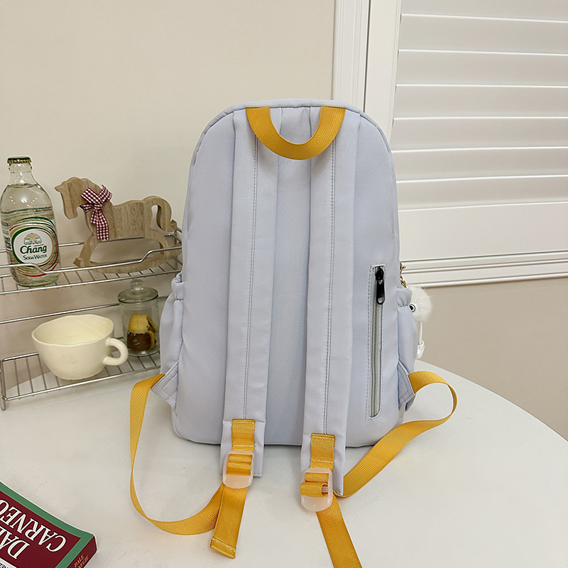 Korean-style ins versatile large-capacity schoolbag for junior and senior high school students, simple and lightweight large-capacity single-shoulder bag, travel backpack Specification drawing
