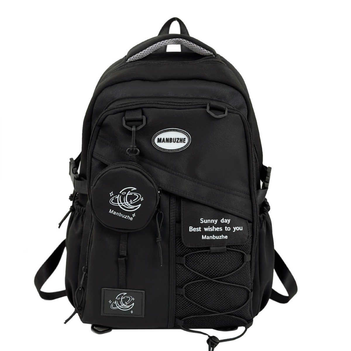 Korean-style schoolbag, large-capacity backpack for junior high school girls, high school campus backpack for couples, high appearance level, versatile backpack Item Picture