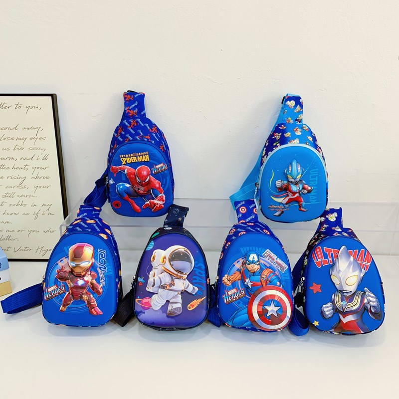 This year's new children's bags, boys' cool and fashionable cartoon coin purses, crossbody bags, outdoor casual small backpacks and chest bags full figure