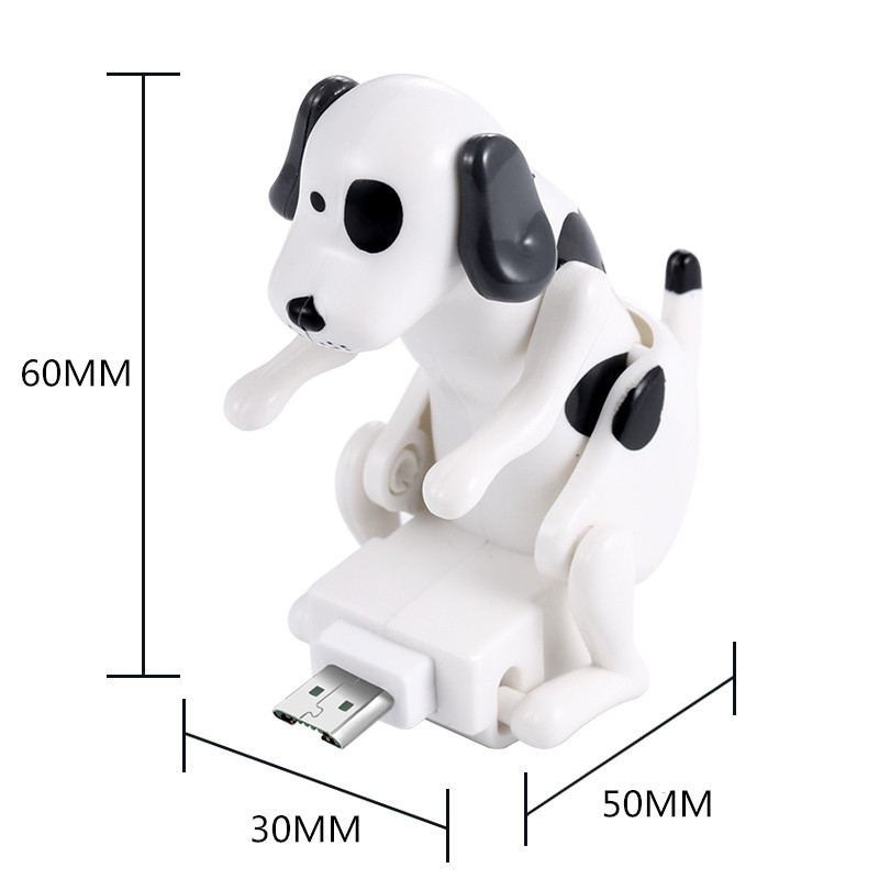 The rogue dog Sports moving little dog data cable and mobile phone charging cable are suitable for Huawei, Android and Apple type Specification drawing