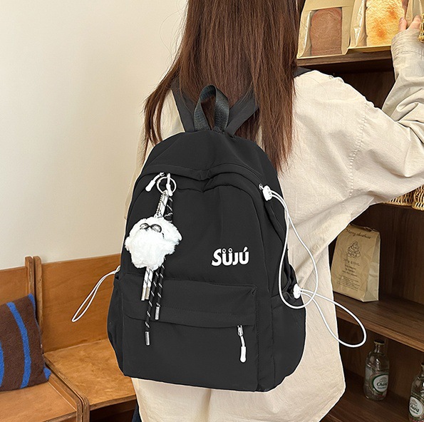 Female college student's Instagram Japanese-style simple backpack, college style, large-capacity travel backpack for junior and senior high school students full figure